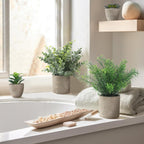 Plants Set 4 Small Fake Potted Eucalyptus Rosemary