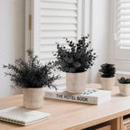Plants Set 4 Small Fake Potted Eucalyptus Rosemary