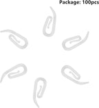 Plastic Curtain Hooks for Door Window Header Tape (100 Pack)