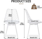 Plastic Dining Kitchen Chair with Padded Seat (Set of 4)
