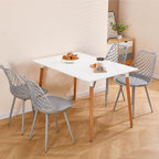 Plastic Dining Kitchen Chair with Padded Seat (Set of 4)