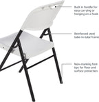 Plastic Metal Foldable Chairs Powder-Coated Steel Frame (Set of 4)