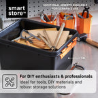 Plastic Storage Boxes with Lids 49L 4-Pack