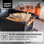 Plastic Storage Boxes with Lids 49L 4-Pack