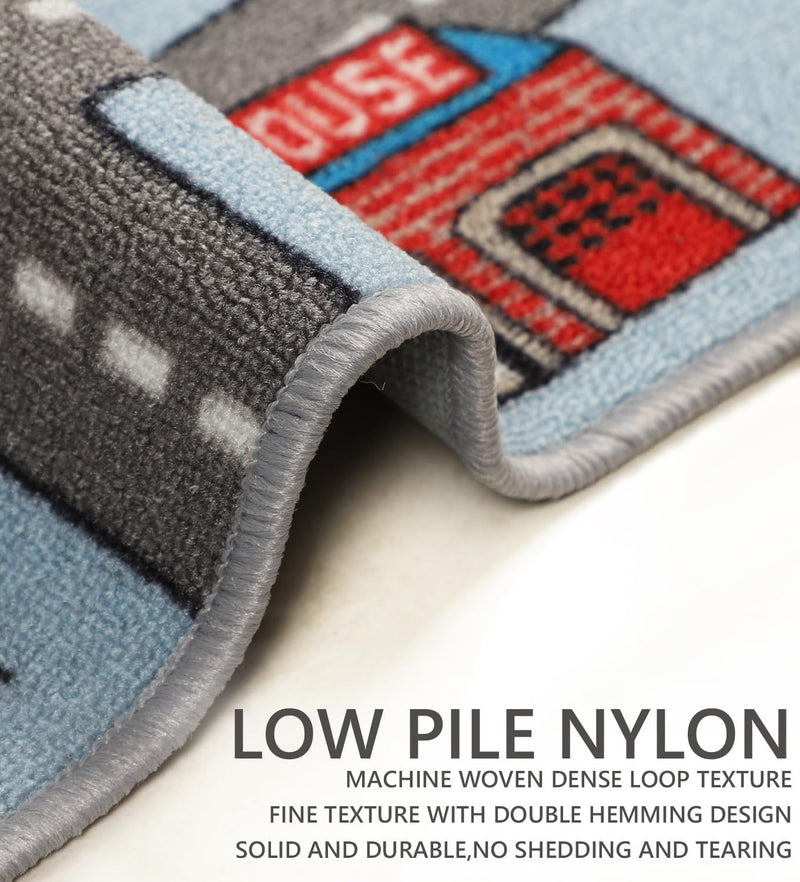 Play Mat Non-Slip Kids Rug City Town