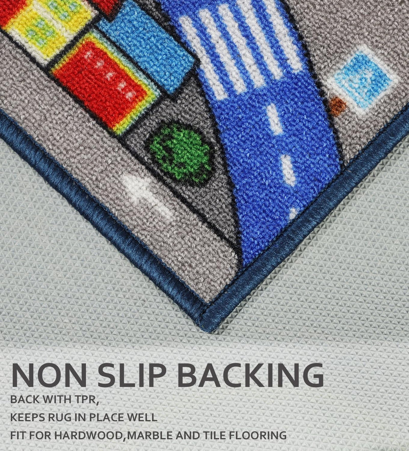 Play Mat Non-Slip Kids Rug City Town