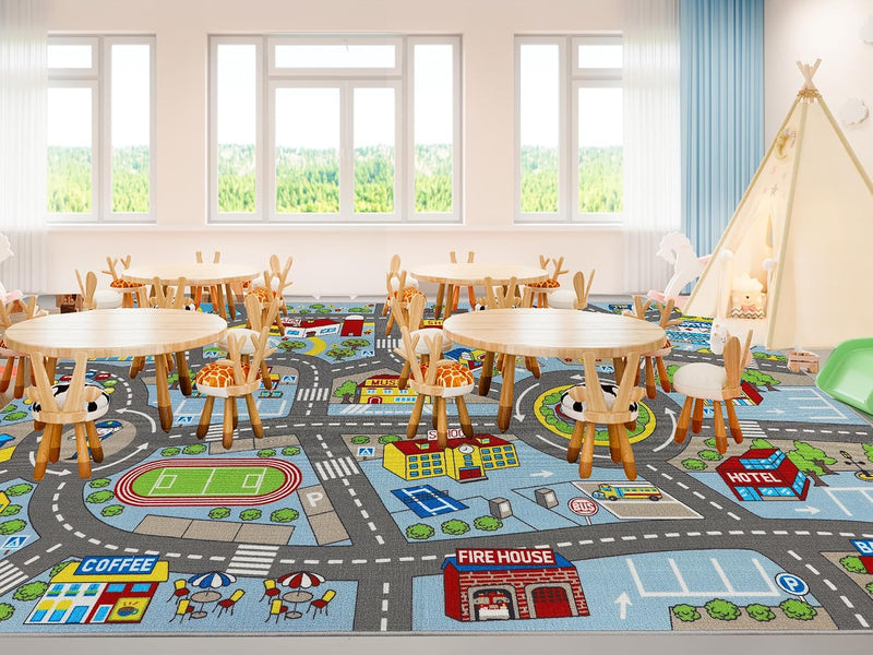 Play Mat Non-Slip Kids Rug City Town