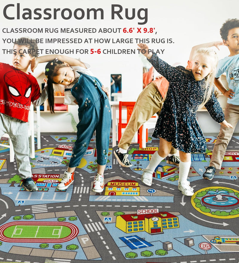 Play Mat Non-Slip Kids Rug City Town