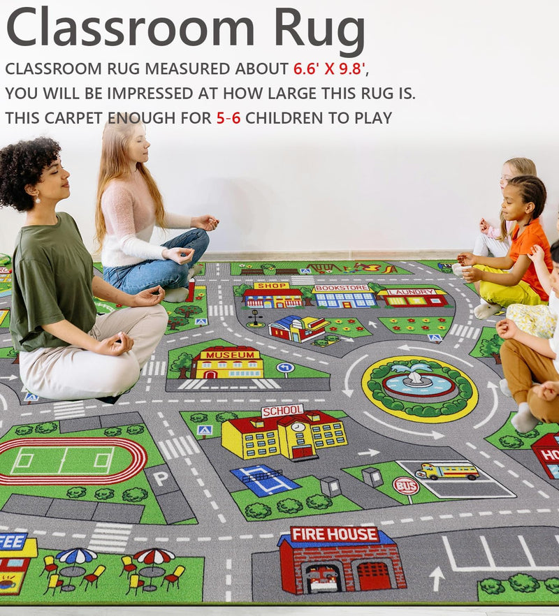 Play Mat Non-Slip Kids Rug City Town