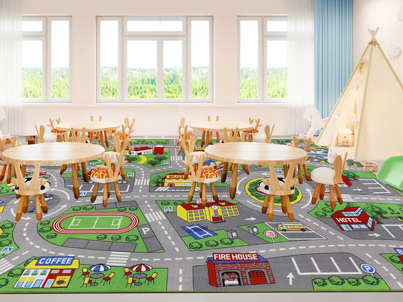 Play Mat Non-Slip Kids Rug City Town