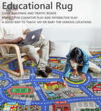 Play Mat Non-Slip Kids Rug City Town
