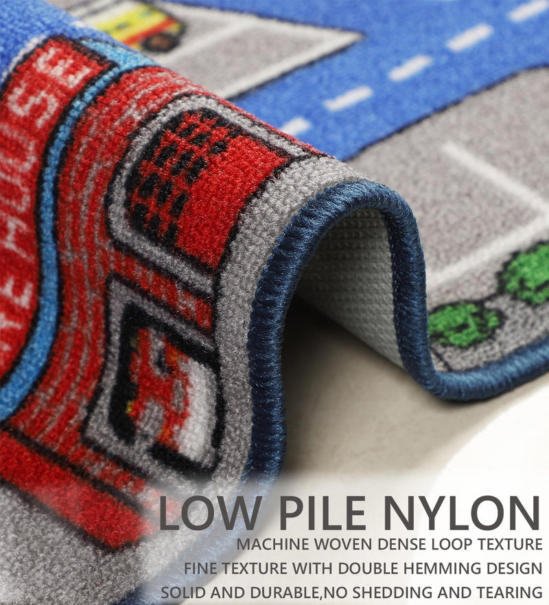 Play Mat Non-Slip Kids Rug City Town