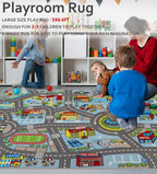 Play Mat Non-Slip Kids Rug City Town