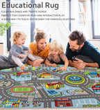Play Mat Non-Slip Kids Rug City Town