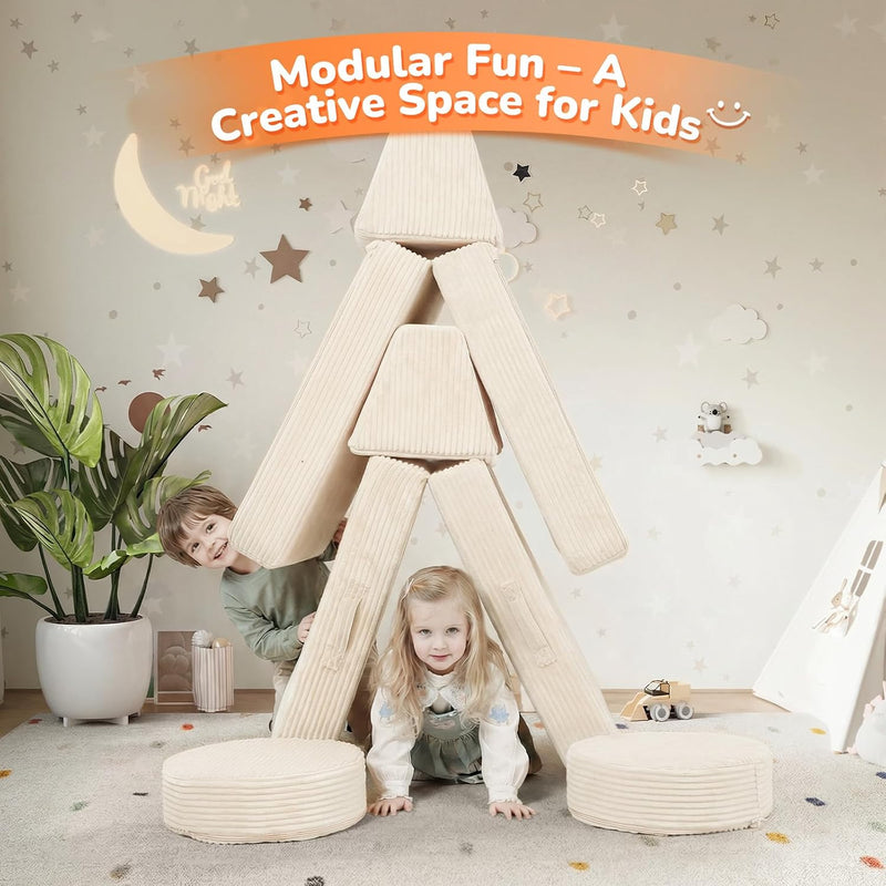 Play Sofa Kids 8-Piece Modular Toddler Chair Couch