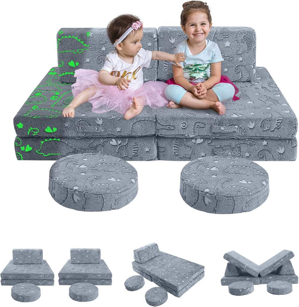 Play Sofa Kids 8-Piece Modular Toddler Chair Couch