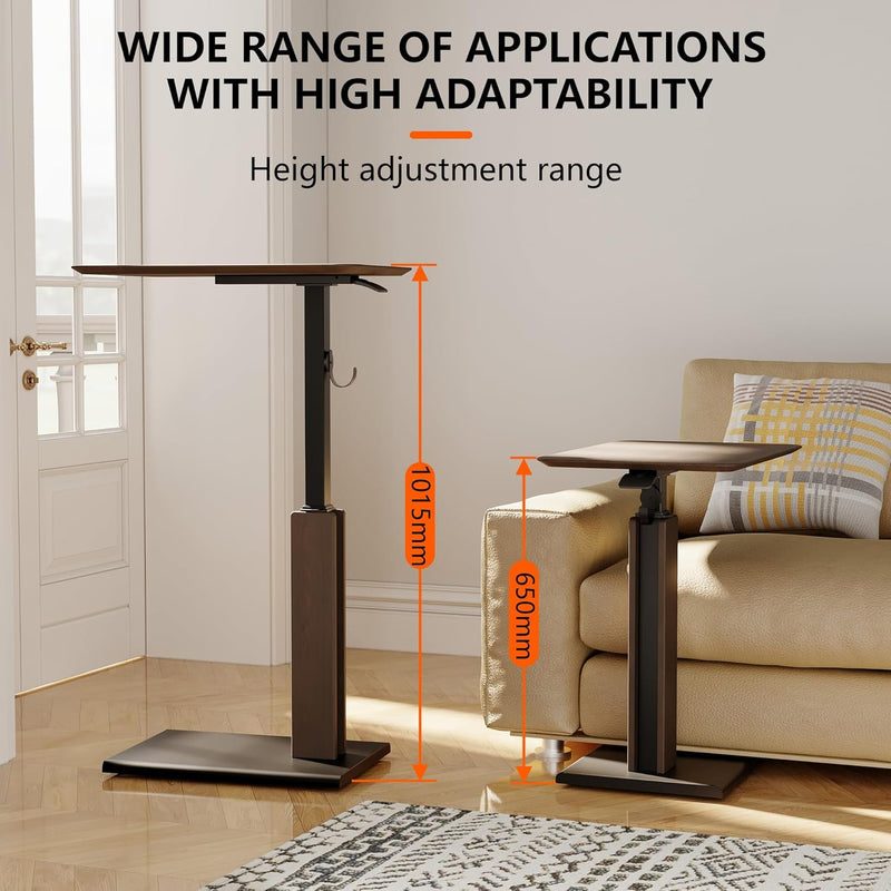 Pneumatic Lift Overbed Table with Casters 67- 20KG