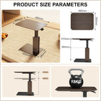 Pneumatic Lift Overbed Table with Casters 67- 20KG