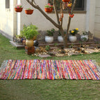 Polar Chindi Area Rug Reversible Recycled