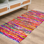 Polar Chindi Area Rug Reversible Recycled