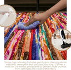 Polar Chindi Area Rug Reversible Recycled