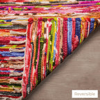 Polar Chindi Area Rug Reversible Recycled