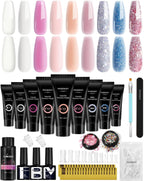 Poly Nail Gel Kit 15ML 9 Colours Extension