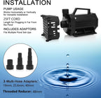 Pond Pumps Submersible Outdoor High Lift 8000L H