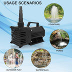 Pond Pumps Submersible Outdoor High Lift 8000L H
