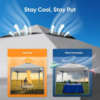 Pop Up Canopy Portable Waterproof Gazebo with Carry
