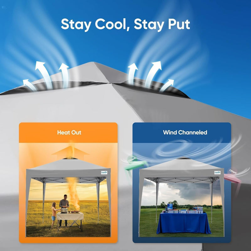 Pop Up Canopy Portable Waterproof Gazebo with Carry