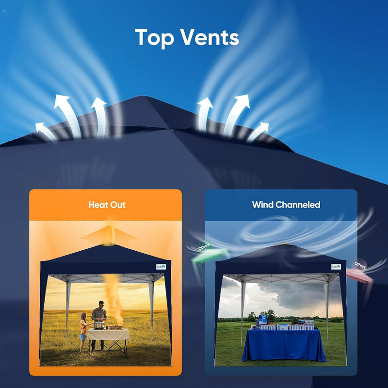 Pop Up Canopy Portable Waterproof Gazebo with Carry