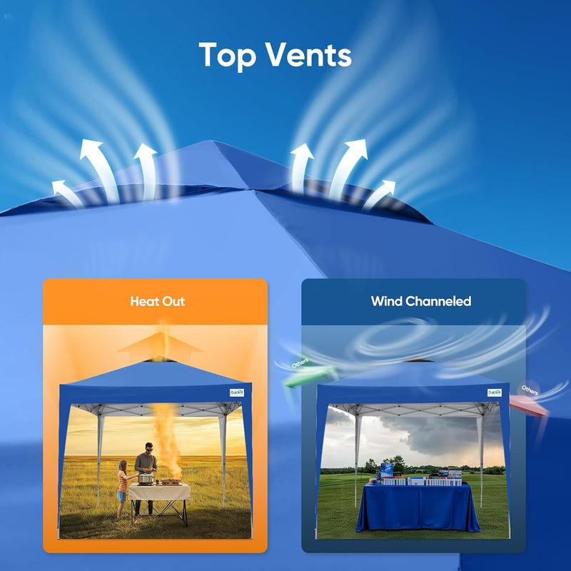 Pop Up Canopy Portable Waterproof Gazebo with Carry