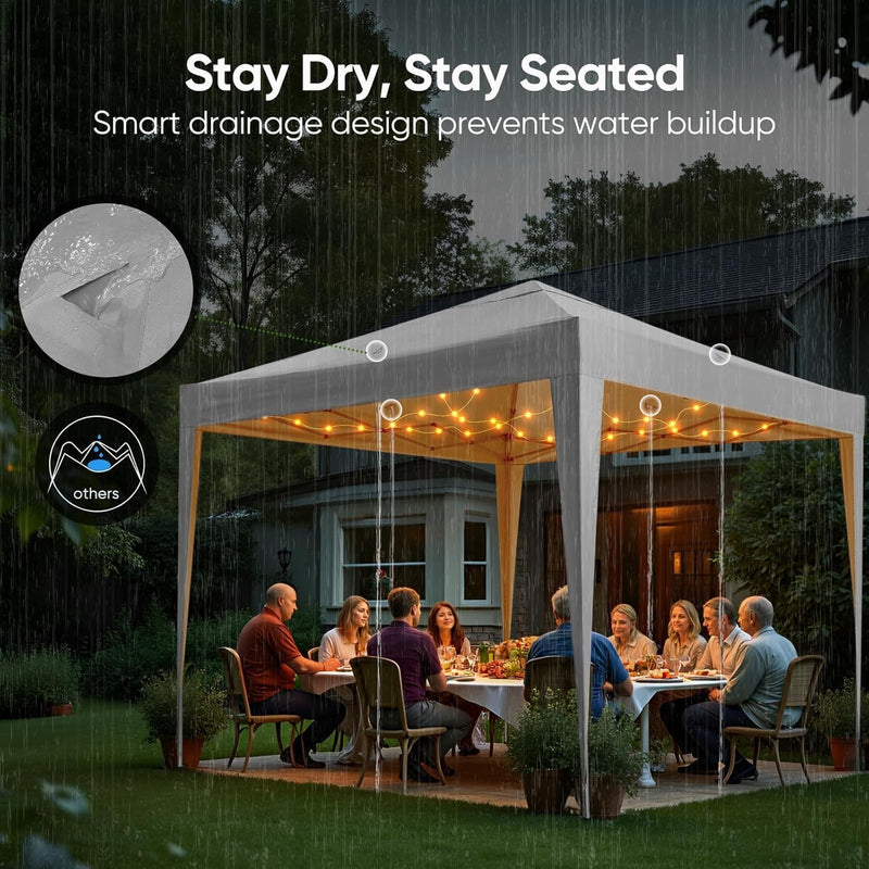 Pop Up Canopy Portable Waterproof Gazebo with Carry