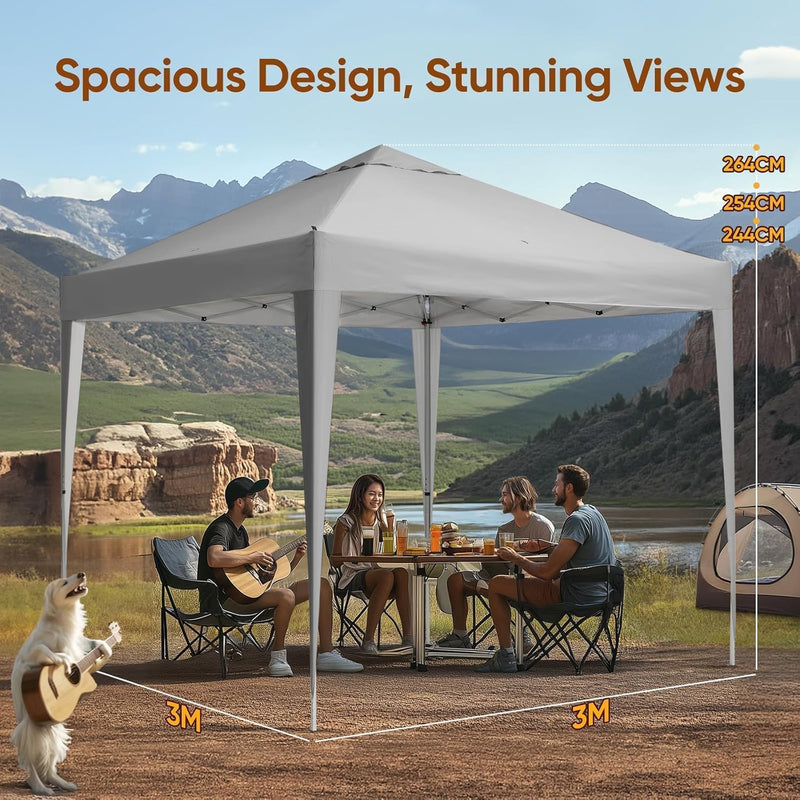 Pop Up Canopy Portable Waterproof Gazebo with Carry