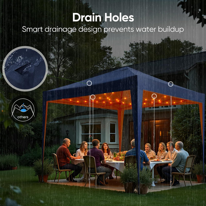 Pop Up Canopy Portable Waterproof Gazebo with Carry
