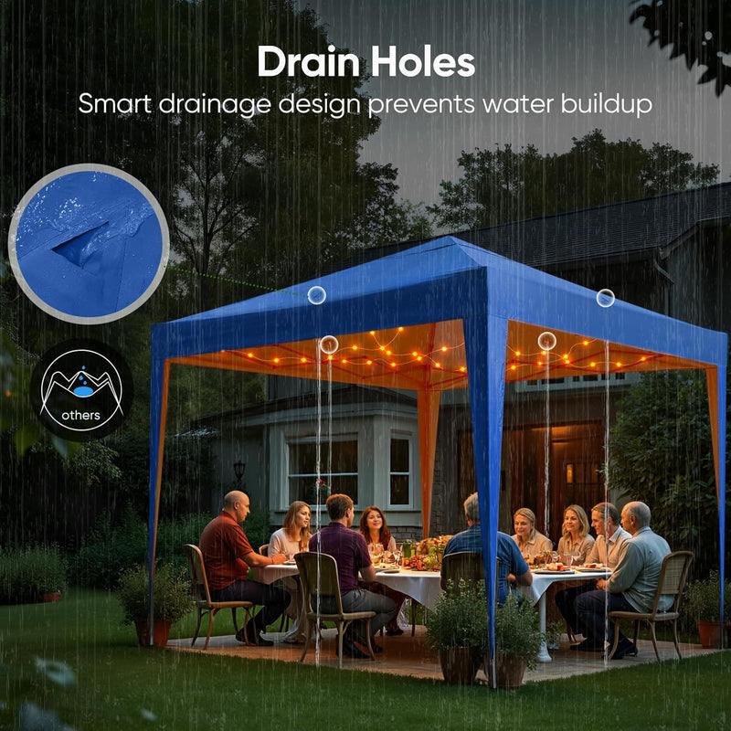 Pop Up Canopy Portable Waterproof Gazebo with Carry
