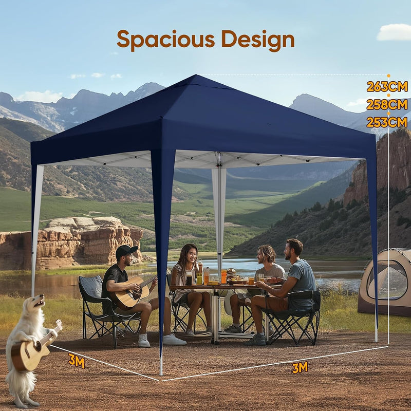 Pop Up Canopy Portable Waterproof Gazebo with Carry
