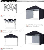Pop-Up Garden Gazebo with Side Panels Accessories