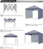 Pop-Up Garden Gazebo with Side Panels Accessories