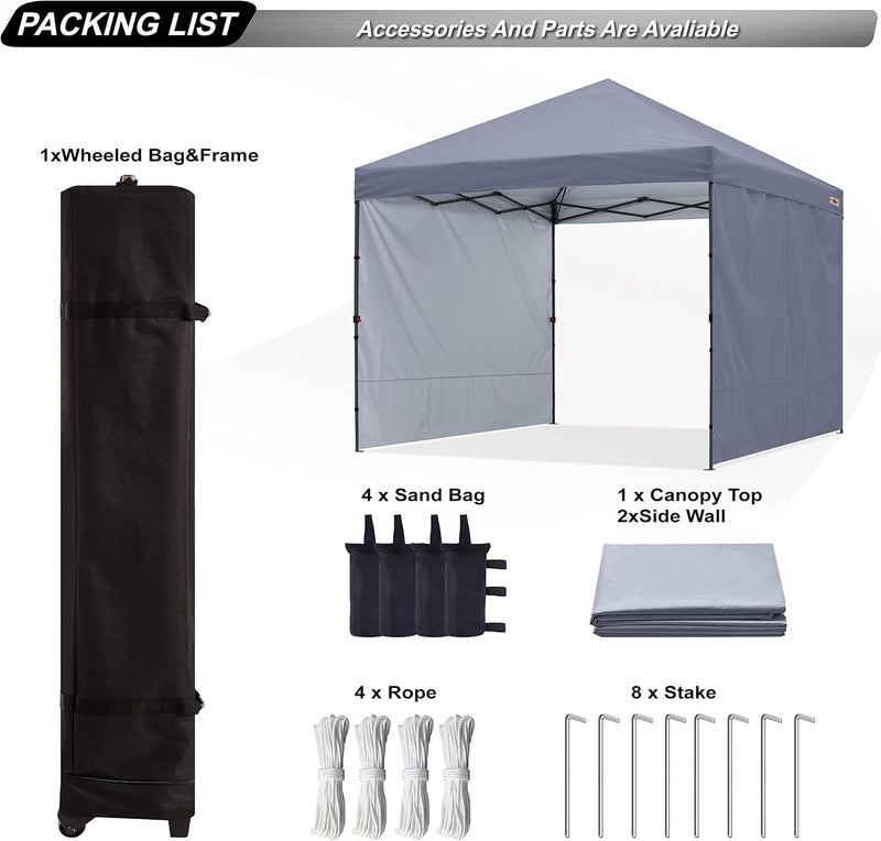 Pop-Up Garden Gazebo with Side Panels Accessories