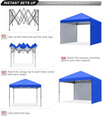 Pop-Up Garden Gazebo with Side Panels Accessories