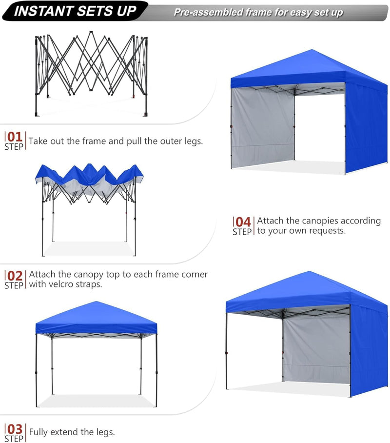 Pop-Up Garden Gazebo with Side Panels Accessories