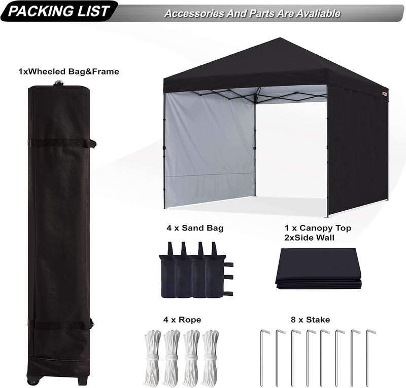 Pop-Up Garden Gazebo with Side Panels Accessories