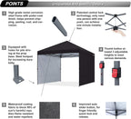 Pop-Up Garden Gazebo with Side Panels Accessories