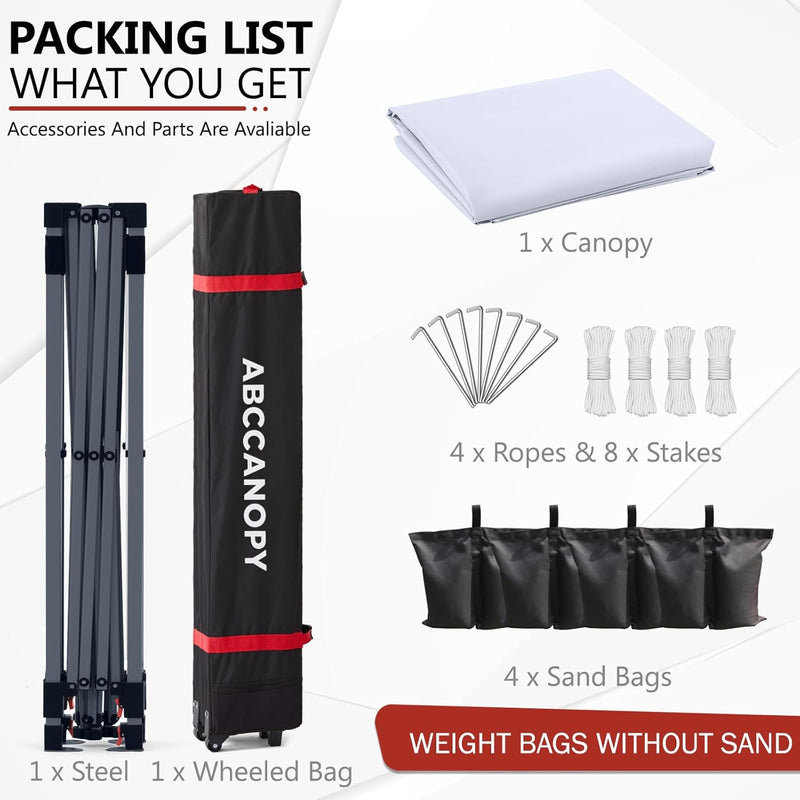 Pop-Up Gazebo Commercial with Accessories Pack