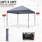 Pop Up Gazebo Commercial with Upgraded Roller
