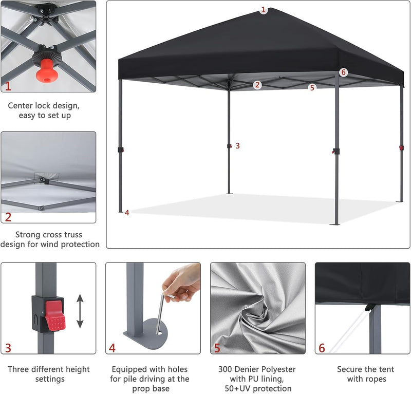 Pop Up Gazebo Commercial with Upgraded Roller