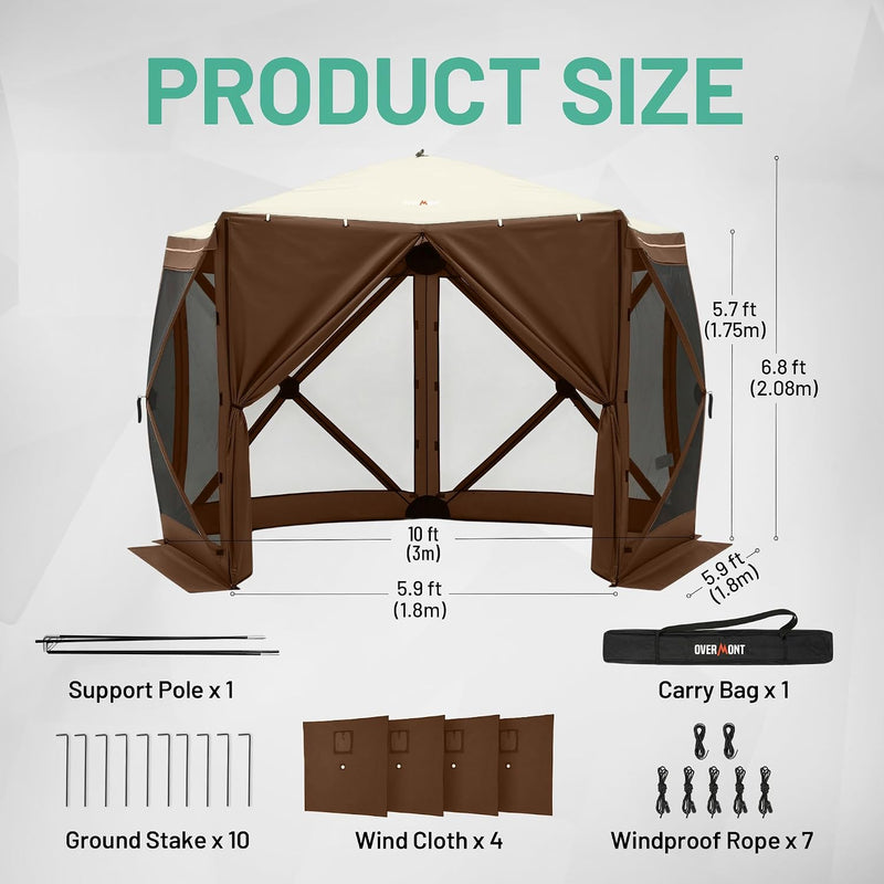 Pop Up Gazebo Screen Tent Large Instant House
