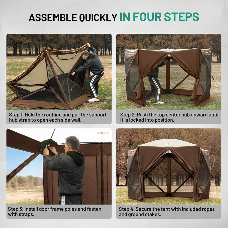 Pop Up Gazebo Screen Tent Large Instant House